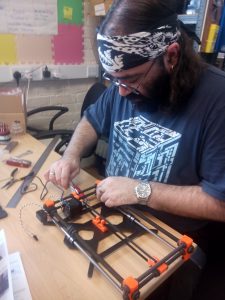 Gus working on the Y-carriage